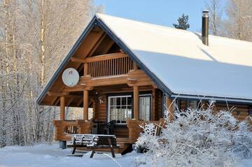 Фото номера Большой коттедж с сауной Дома для отпуска Hotel Hanhi Cottages г. Лапинъярви 8